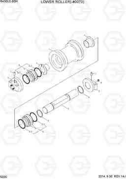 5020 LOWER ROLLER(-#0070) R430LC-9SH, Hyundai