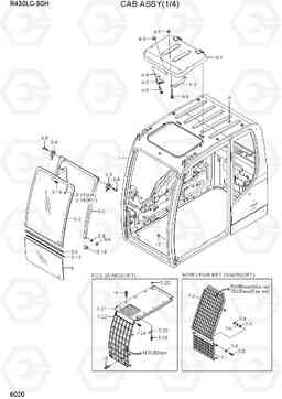 6020 CAB ASSY(1/4) R430LC-9SH, Hyundai