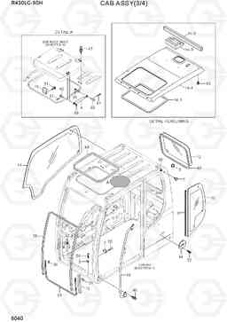 6040 CAB ASSY(3/4) R430LC-9SH, Hyundai