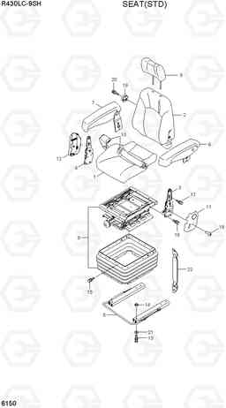 6150 SEAT(STD) R430LC-9SH, Hyundai