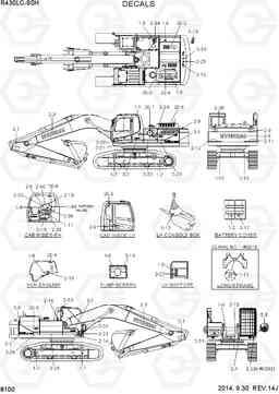 8100 DECALS R430LC-9SH, Hyundai