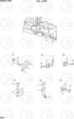 9231 OIL LINE R430LC-9SH, Hyundai