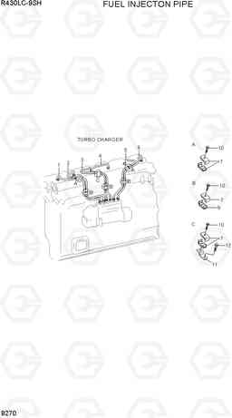 9270 FUEL INJECTION PIPE R430LC-9SH, Hyundai