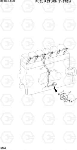 9290 FUEL RETURN SYSTEM R430LC-9SH, Hyundai