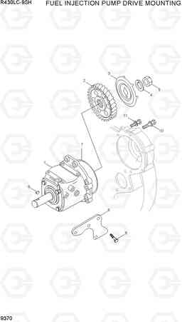 9370 FUEL INJECTION PUMP DRIVE MOUNTING R430LC-9SH, Hyundai