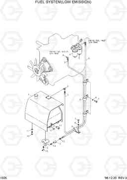 1025 FUEL SYSTEM(LOW EMISSION) R450LC-3(-#1000), Hyundai