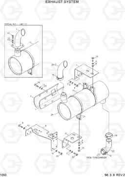 1050 EXHAUST SYSTEM R450LC-3(-#1000), Hyundai