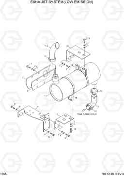 1055 EXHAUST SYSTEM(LOW EMISSION) R450LC-3(-#1000), Hyundai