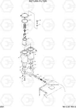 2031 RETURN FILTER R450LC-3(-#1000), Hyundai