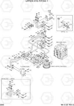 2040 UPPER HYD PIPING 1 R450LC-3(-#1000), Hyundai