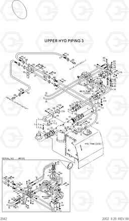 2042 UPPER HYD PIPING 3 R450LC-3(-#1000), Hyundai