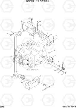 2043 UPPER HYD PIPING 4 R450LC-3(-#1000), Hyundai