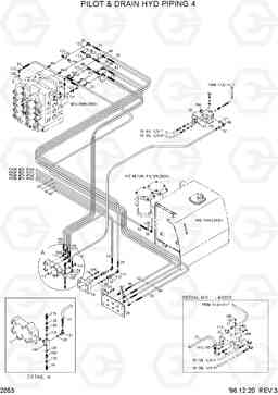 2053 PILOT & DRAIN HYD PIPING 4 R450LC-3(-#1000), Hyundai