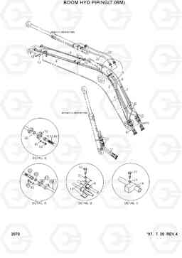2070 BOOM HYD PIPING(7.06M) R450LC-3(-#1000), Hyundai