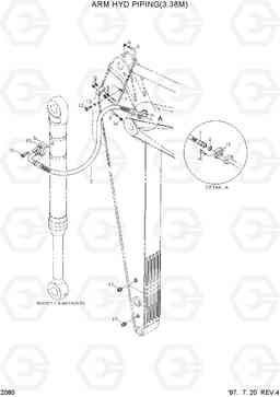 2080 ARM HYD PIPING(3.38M) R450LC-3(-#1000), Hyundai