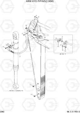 2082 ARM HYD PIPING(2.90M) R450LC-3(-#1000), Hyundai