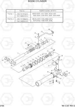 2150 BOOM CYLINDER R450LC-3(-#1000), Hyundai