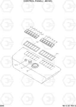 3040 CONTROL PANEL(-#0145) R450LC-3(-#1000), Hyundai