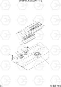 3041 CONTROL PANEL(#0146-) R450LC-3(-#1000), Hyundai