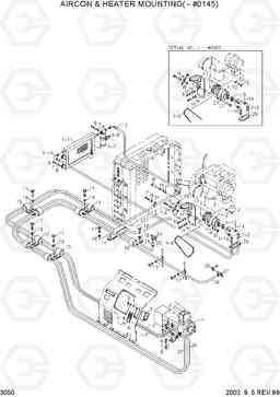 3050 AIRCON & HEATER MOUNTING(-#014-) R450LC-3(-#1000), Hyundai