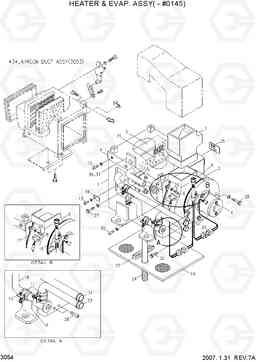 3054 HEATER & EVAP. ASSY(-#0145) R450LC-3(-#1000), Hyundai