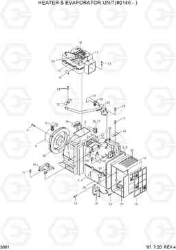 3061 HEATER & EVAPORATOR UNIT(#0146-) R450LC-3(-#1000), Hyundai