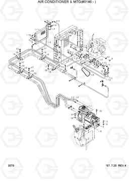 3070 AIR CONDITIONER MOUNTING(#0146-) R450LC-3(-#1000), Hyundai