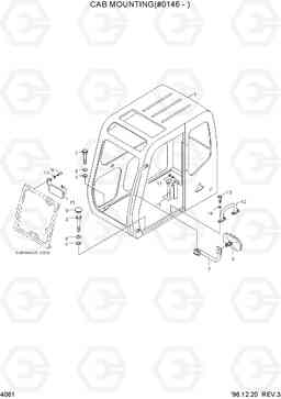 4061 CAB MOUNTING(#0146-) R450LC-3(-#1000), Hyundai