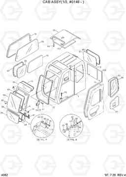 4062 CAB ASSY(1/3, #0146-) R450LC-3(-#1000), Hyundai