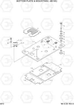 4072 BOTTOM PLATE & MOUNTING(-#0145) R450LC-3(-#1000), Hyundai