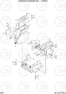 4078 CONSOLE BOX(#0146-, LH/RH) R450LC-3(-#1000), Hyundai