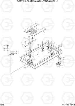 4079 BOTTOM PLATE & MOUNTING(#0156-) R450LC-3(-#1000), Hyundai