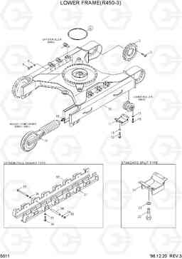 5011 LOWER FRAME(R450-3) R450LC-3(-#1000), Hyundai
