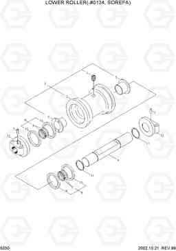 5030 LOWER ROLLER(-#0134, SOREFA) R450LC-3(-#1000), Hyundai