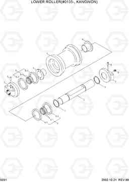 5031 LOWER ROLLER(#0135-, KANGWON) R450LC-3(-#1000), Hyundai