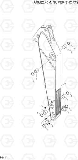 6041 ARM(2.40M, SUPER SHORT) R450LC-3(-#1000), Hyundai