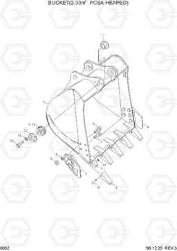 6052 BUCKET(2.33㎥ PCSA HEAPED) R450LC-3(-#1000), Hyundai