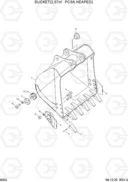 6053 BUCKET(2.57㎥ PCSA HEAPED) R450LC-3(-#1000), Hyundai