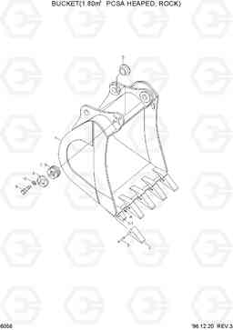 6056 BUCKET(1.80㎥ PCSA HEAPED, ROCK) R450LC-3(-#1000), Hyundai