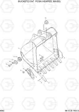 6062 BUCKET(3.0㎥ PCSA HEAPED, MASS) R450LC-3(-#1000), Hyundai