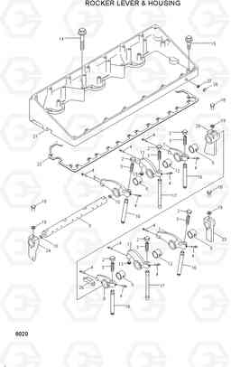 8020 ROCKER LEVER & HOUSING R450LC-3(-#1000), Hyundai