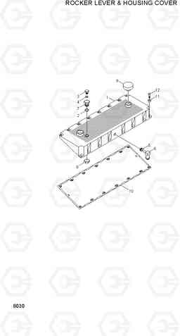 8030 ROCKER LEVER HOUSING COVER R450LC-3(-#1000), Hyundai