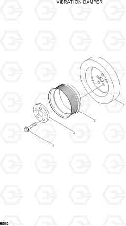 8090 VIBRATION DAMPER R450LC-3(-#1000), Hyundai