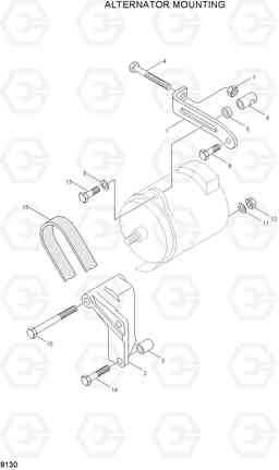 8130 ALTERNATOR MOUNTING R450LC-3(-#1000), Hyundai