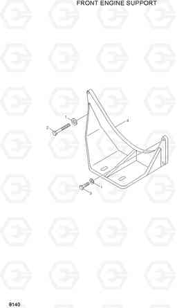 8140 FRONT ENGINE SUPPORT R450LC-3(-#1000), Hyundai