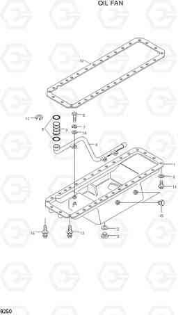 8250 OIL PAN R450LC-3(-#1000), Hyundai