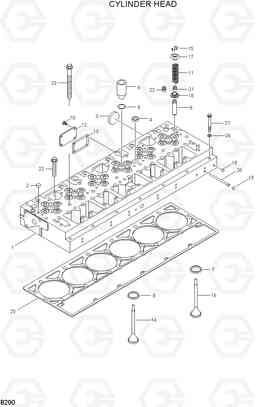 8290 CYLINDER HEAD R450LC-3(-#1000), Hyundai