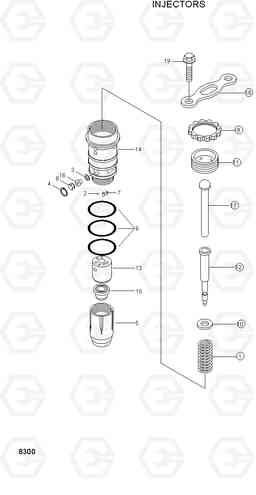 8300 INJECTORS R450LC-3(-#1000), Hyundai