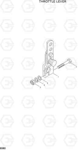 8380 THROTTLE LEVER R450LC-3(-#1000), Hyundai