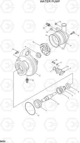 8430 WATER PUMP R450LC-3(-#1000), Hyundai